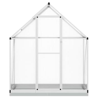 VidaXL Tuinkas met basisframe 169x58x202 cm aluminium zilverkleurig - thumbnail
