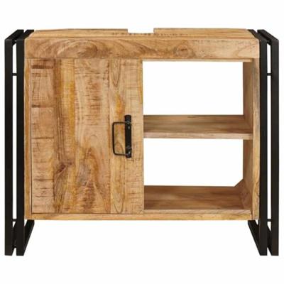 Wastafelonderkast 71 x 33 x 58 cm Massief Mango Hout, Ijzer