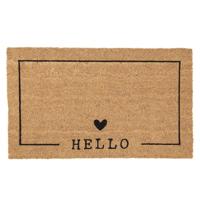 Clayre & Eef Deurmat 75x45 cm Bruin Zwart Kokosvezel Pvc Rechthoek - thumbnail