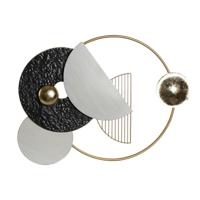 Wanddecoratie DKD Home Decor 70,5 x 6 x 59 cm Abstract Gouden Wit Donker grijs Modern - thumbnail