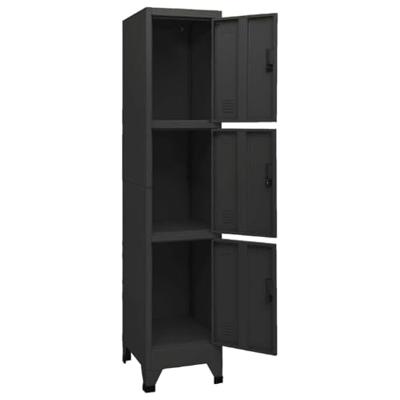 Lockerkast 38x45x180 cm staal zwart - thumbnail