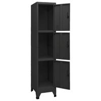 Lockerkast 38x45x180 cm staal zwart - thumbnail
