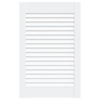 VidaXL Kastdeur met lamellen 61,5x39,4 cm massief grenenhout wit - thumbnail