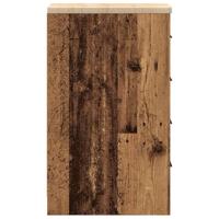 Garagekast 30x51x85 cm massief grenenhout oud hout - thumbnail