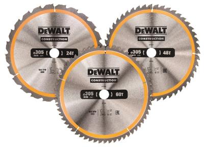 DeWALT DT1964 Cirkelzaagbladen Set 305mm (1X 24T 1X 48T 1X 60T)