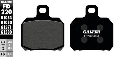 GALFER remblokken "fd220" brake pad fd220 g1054 organic standard