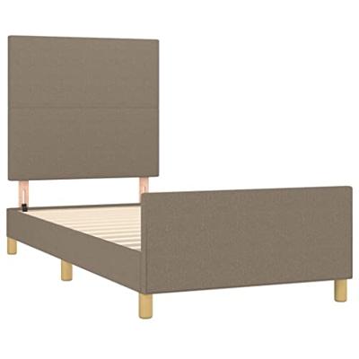Bedframe zonder matras 90x200 cm stof taupe