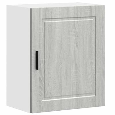 Keukenbovenkasten 2 st Porto bewerkt hout grijs sonoma eiken