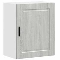 Keukenwandkasten 2 st Porto bewerkt hout grijs sonoma eiken - thumbnail