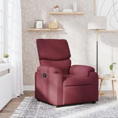 Fauteuil verstelbaar stof wijnrood