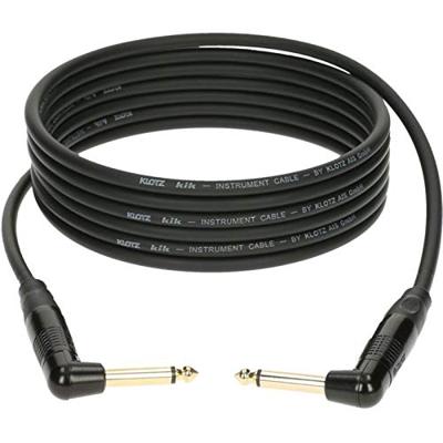 Klotz KIKKG3.0RRSW instrumentkabel TS 6.3mm jack haaks zwart 3m