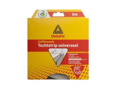 Tochtstrip univ 9x7mm transp.6m Deltafix - Deltafix