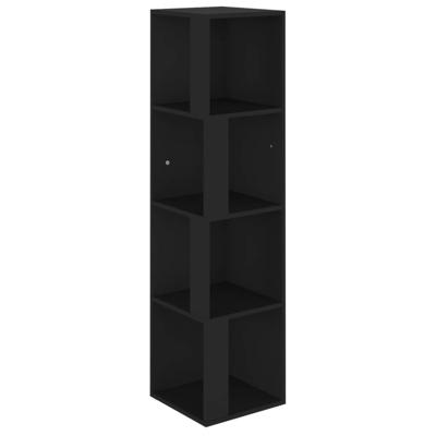 VidaXL Hoekkast 33x33x132 cm bewerkt hout zwart VidaXL Hoekkast 33x33x132 cm bewerkt hout zwart