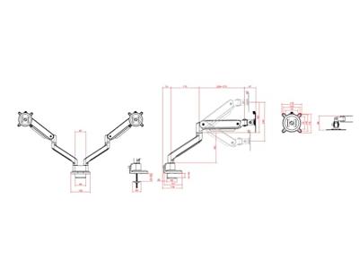 One For All Solid Dual white Monitor-tafelbeugel 33 cm (13) - 88,9 cm (35) Wit In hoogte verstelbaar, Kantelbaar en roteerbaar, Zwenkbaar One For All Solid Dual white Monitor-tafelbeugel 33 cm (13) - 88,9 cm (35) Wit In hoogte verstelbaar, Kantelbaar en roteerbaar, Zwenkbaar