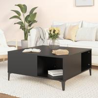 Salontafel 80x80x36,5 cm bewerkt hout zwart - thumbnail
