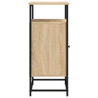 Dressoir 69x35x80 cm bewerkt hout sonoma eikenkleurig - thumbnail