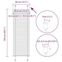 Pliss rolgordijn 40x150 cm stofbreedte 39,4 cm polyester crme - thumbnail