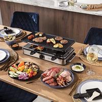 Princess 162645 Raclette 8 Grill Deluxe Zwart/RVS - thumbnail