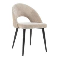 Kave Home Eetkamerstoel 'Mael' Chenille, kleur Beige - thumbnail