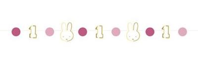 Kinderstoelversiering 1 Jaar Nijntje Roze (80cm)