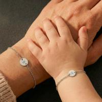 Moeder dochter armbanden - Zilver - 16 & 13 cm - thumbnail