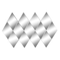 Wandspiegel DKD Home Decor Zwart Modern Ruiten 120 x 2 x 80 cm - thumbnail