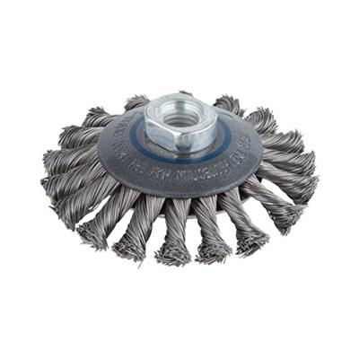 Wolfcraft Kegel-draadborstel | Gevlochten | M14 | Ø100 x 15mm | 1 stuk - 2153000 - thumbnail
