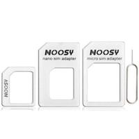 4 in 1 (Nano SIM naar Micro SIM Card+ Micro SIM naar standaard kaart + Nano SIM naar standaard kaart + Sim kaart lade houder uitwerpen Pin sleutel Too - thumbnail