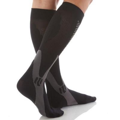 3 paar compressie sokken outdoor sport mannen vrouwen kalf Shin been running grootte: L/XL (zwart)