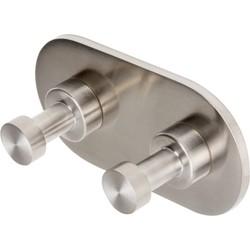 Geesa Nemox Handdoekhaak dubbel RVS geborsteld 916515-05 Geesa Nemox Handdoekhaak dubbel RVS geborsteld 916515-05