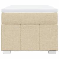 Boxspring met matras stof crèmekleurig 90x200 cm - thumbnail