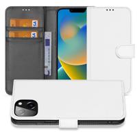 Book Case Telefoonhoesje voor de iPhone 14 Plus Wit met Pasjeshouder - thumbnail