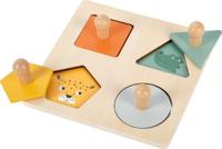 Montessori-vormen en -motieven baby puzzel small foot meerkleurig - thumbnail