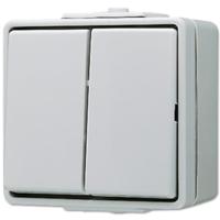 Jung 605W Dubbele schakelaar Compleet WG 600 Grijs 1 stuk(s) - thumbnail