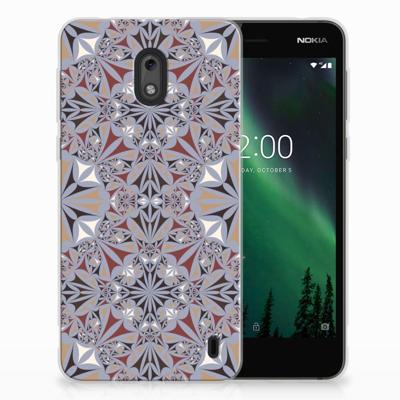 Nokia 2 | TPU | Siliconen hoesje | Flower Tiles