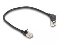 Delock 80285 RJ45 Netwerkkabel, patchkabel CAT 6A S/FTP 0.25 m Zwart 1 stuk(s) - thumbnail