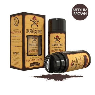 Barbertime hair building keratin fiber medium brown 21gr. Barbertime hair building keratin fiber medium brown 21gr.