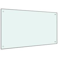 VidaXL Spatscherm keuken 100x60 cm gehard glas wit - thumbnail