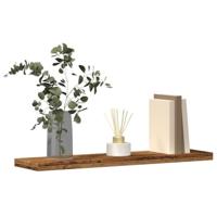 Wandschappen 4 st 40x20x1,5 cm bewerkt hout oud houtkleurig - thumbnail