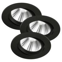Inbouwspot zwart 3-Pack Nordlux &apos;Fremont&apos; LED 3x5,5W dimbaar 2700K - thumbnail