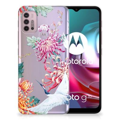 Motorola Moto G30 | G10 | TPU Hoesje | Bird Flowers