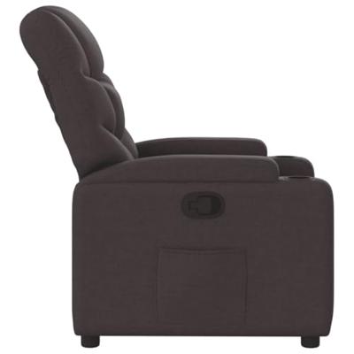 Fauteuil verstelbaar stof donkerbruin
