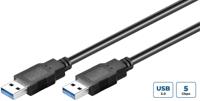 USB 3.0, M/M, 3 m – USB-kabel (M/M, 3 m, 3.0 (3.1 gen. 1), USB A, USB A, stekker/stekker, zwart. - thumbnail