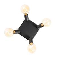 QAZQA Moderne spot zwart vierkant 4-lichts - Facil - thumbnail