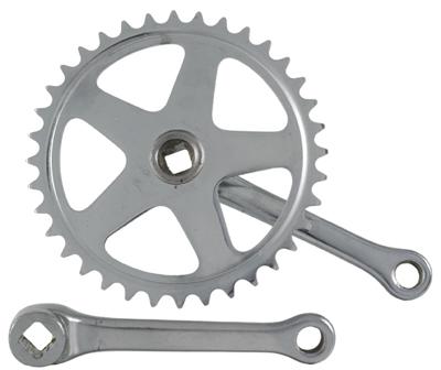 Vinty crankstel 36t. spieloos 130mm 1/8 zilver