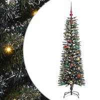 Kunstkerstboom met 150 LED Groen 150 cm PVC en Plastic en Staal - thumbnail