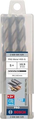 Bosch Accessoires Metaalboren HSS-G, Standard 10,9 x 94 x 142 mm 5st - 2608585529