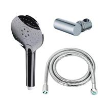 Fortifura Calvi Handdoucheset - Ø12 - rond - 3 straalsoorten - met houder - met anti twist slang - 150cm - chroom SW496814/SW720564/SW767373 - thumbnail