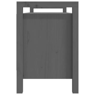 Halbankje 110x40x60 cm massief grenenhout grijs - thumbnail