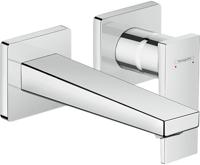 Hansgrohe Metropol ééngreeps wastafelmengkraan afbouwdeel met voorsprong 165 mm en PushOpen afvoerplug, chroom - thumbnail